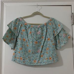 Anthro off the shoulders top